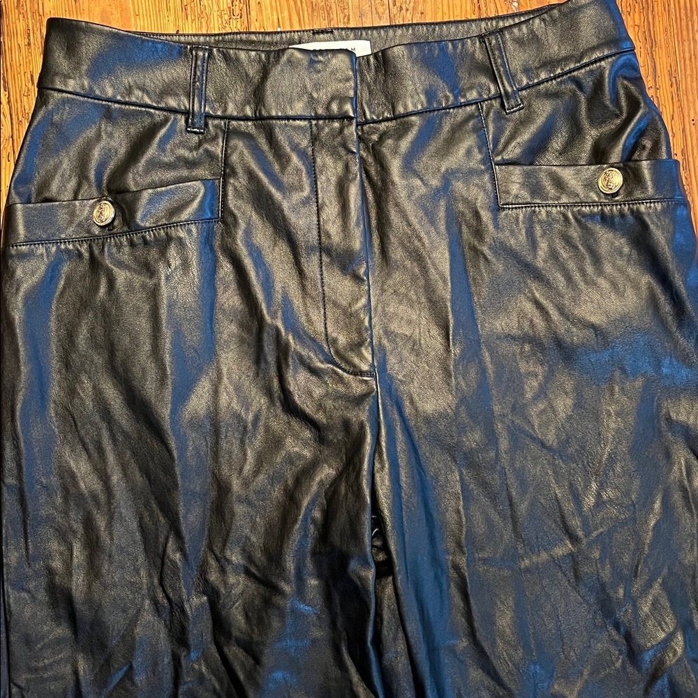 Derek Lam Straight Leg Leather Pants - Picture 10 of 14